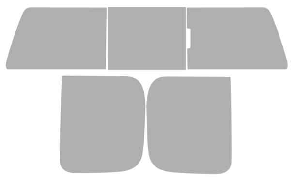 Pre-cut window tint GMC Sierra HD2500/3500 (Option 2) Extended 2014