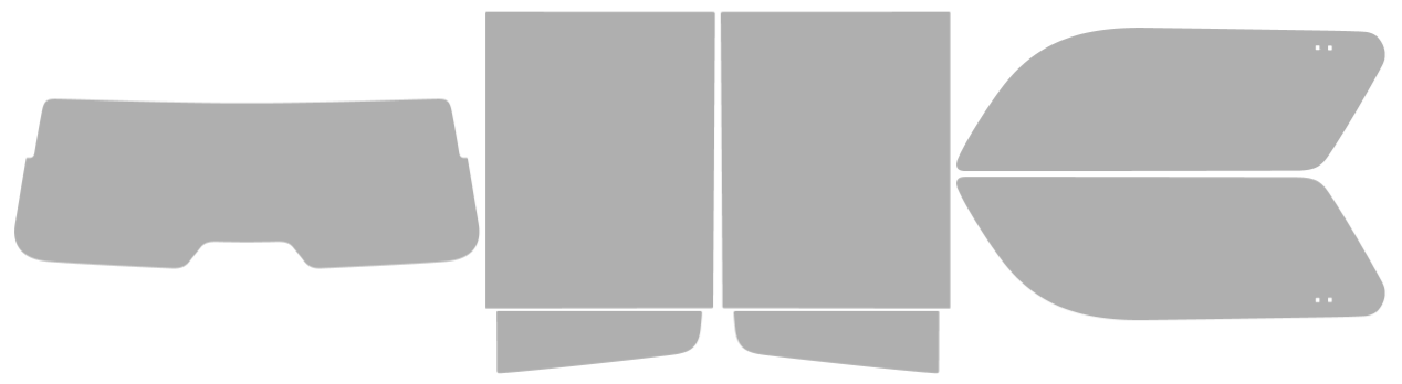 Pre-cut window tint GMC Yukon XL (Option 2) 2021-2026