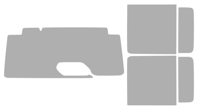 Pre-cut window tint Jeep Wrangler 4D (Option 2) 2018-2026